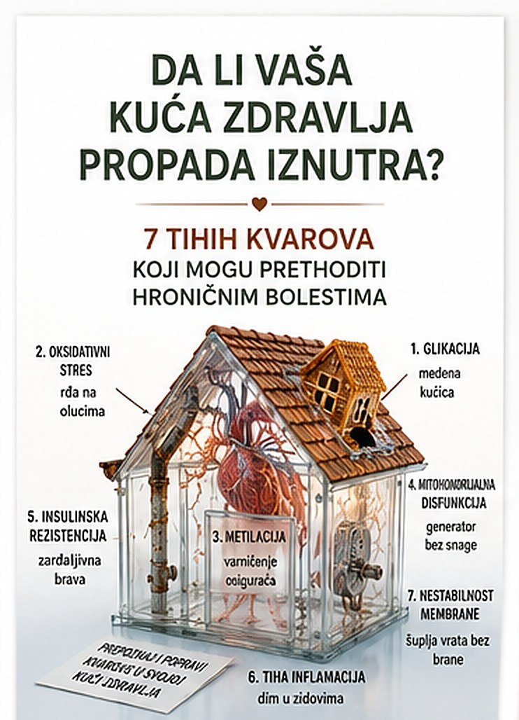 Da li vaša Kuća zdravlja propada iznutra? Sedam tihih kvarova koji mogu prethoditi hroničnim bolestima.